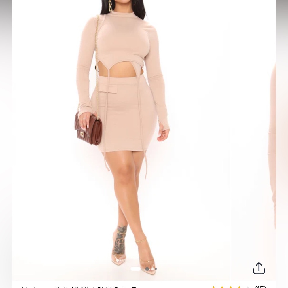 Elegant Beige Women's Skirt